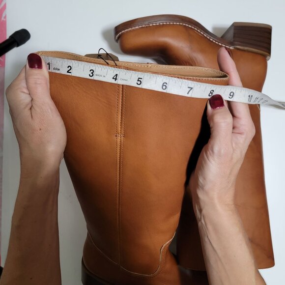 NEW Frye Campus 14L Boots Womens 9.5 Saddle Brown Chore Equestrian Extended Calf - Picture 8 of 10